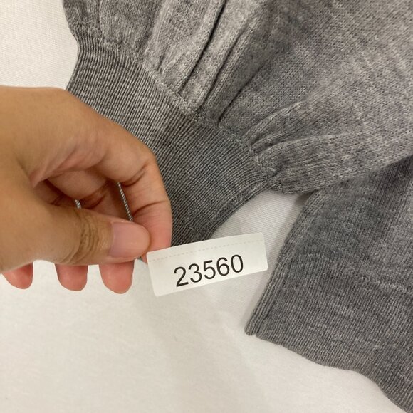 New York & Company size XXL Gray Argyle Colorful Print Light Knit Sweater Preppy - Picture 9 of 9